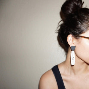 Louise Elongated Earrings // Terrazzo