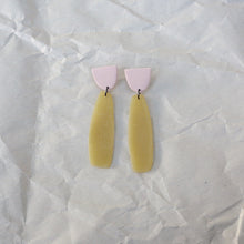 Load image into Gallery viewer, Louise Elongated Earrings // Translucent Chartreuse