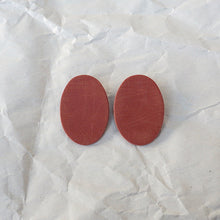 Load image into Gallery viewer, Simple Oval Studs - Terracotta
