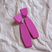Load image into Gallery viewer, Louise Elongated Earrings in Magenta