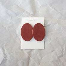 Load image into Gallery viewer, Simple Oval Studs - Terracotta