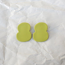 Load image into Gallery viewer, Fig. 8 Stud Earrings in Chartreuse