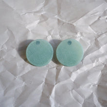 Load image into Gallery viewer, Simple Round Sea Glass Studs