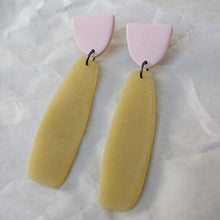 Load image into Gallery viewer, Louise Elongated Earrings // Translucent Chartreuse
