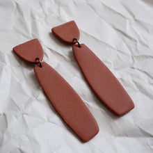 Load image into Gallery viewer, Louise Elongated Earrings in Terracotta