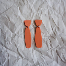 Load image into Gallery viewer, Louise Elongated Earrings in Navel Orange